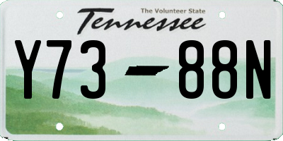 TN license plate Y7388N