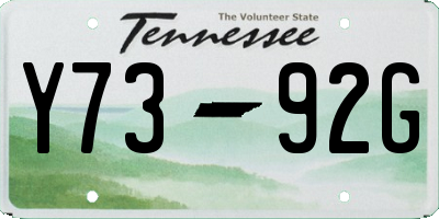 TN license plate Y7392G