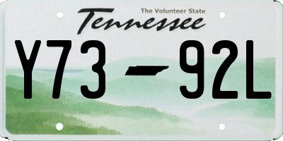 TN license plate Y7392L