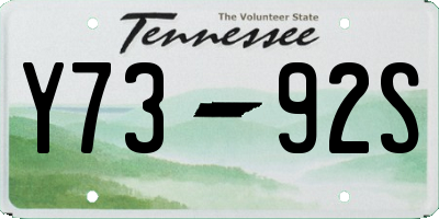 TN license plate Y7392S