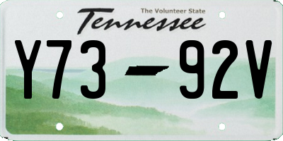 TN license plate Y7392V