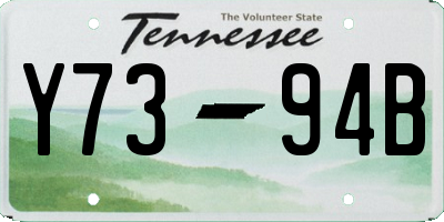 TN license plate Y7394B