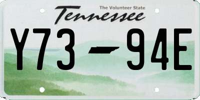 TN license plate Y7394E