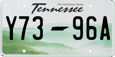 TN license plate Y7396A