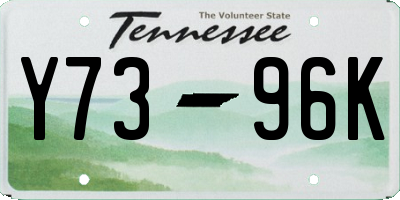 TN license plate Y7396K