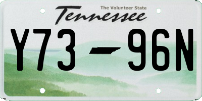 TN license plate Y7396N