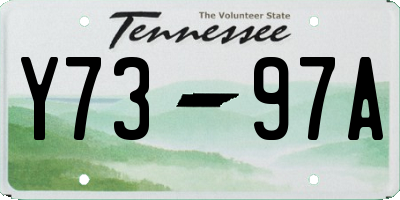 TN license plate Y7397A