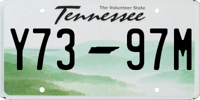 TN license plate Y7397M