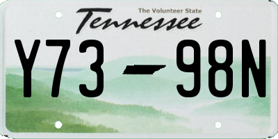 TN license plate Y7398N