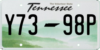 TN license plate Y7398P