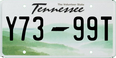 TN license plate Y7399T