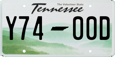 TN license plate Y7400D