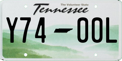 TN license plate Y7400L