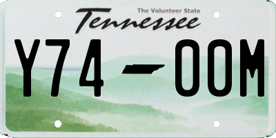 TN license plate Y7400M