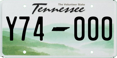 TN license plate Y7400O
