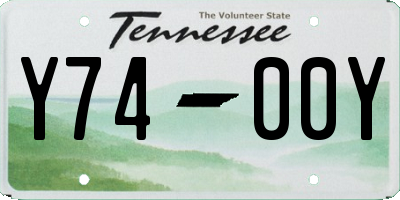 TN license plate Y7400Y