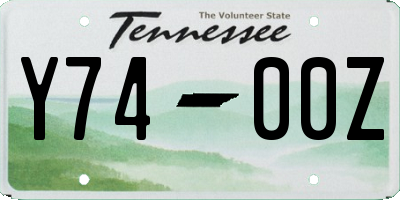 TN license plate Y7400Z