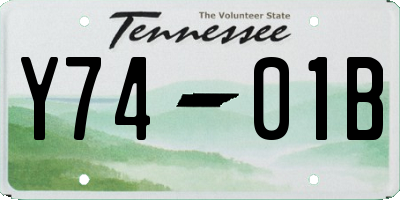 TN license plate Y7401B