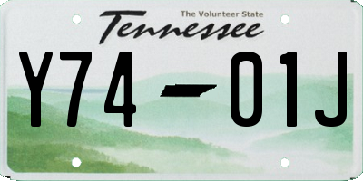 TN license plate Y7401J