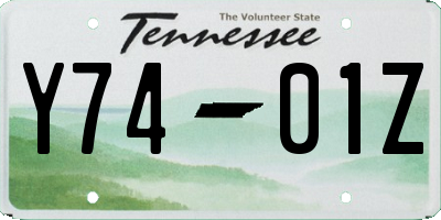 TN license plate Y7401Z