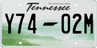 TN license plate Y7402M
