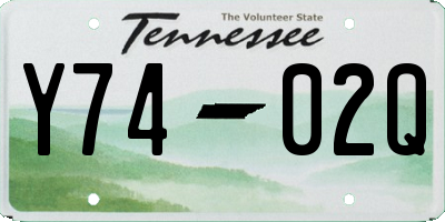 TN license plate Y7402Q