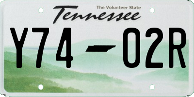 TN license plate Y7402R
