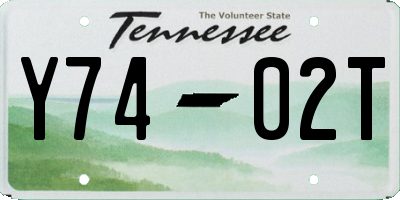TN license plate Y7402T