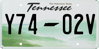 TN license plate Y7402V