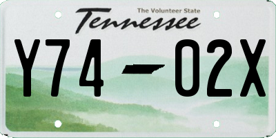 TN license plate Y7402X
