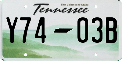 TN license plate Y7403B