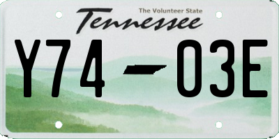 TN license plate Y7403E