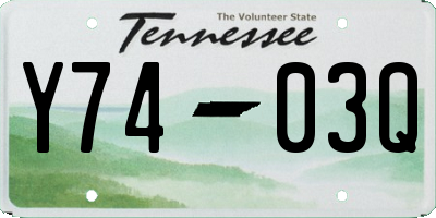 TN license plate Y7403Q
