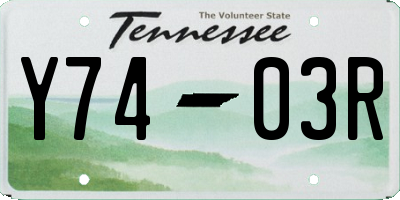 TN license plate Y7403R