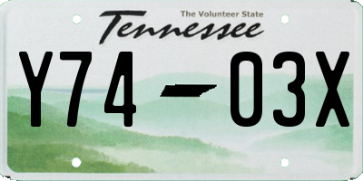 TN license plate Y7403X
