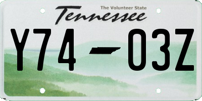 TN license plate Y7403Z