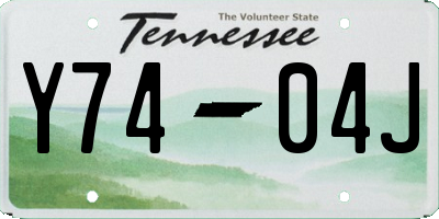 TN license plate Y7404J
