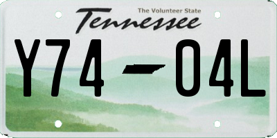 TN license plate Y7404L