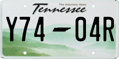 TN license plate Y7404R