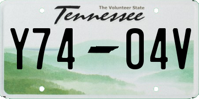 TN license plate Y7404V