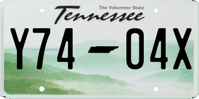 TN license plate Y7404X