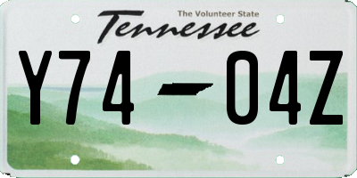 TN license plate Y7404Z