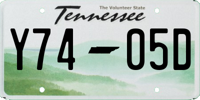 TN license plate Y7405D