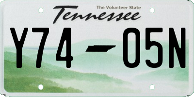 TN license plate Y7405N