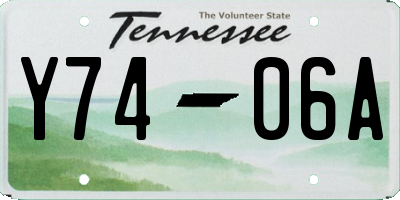 TN license plate Y7406A