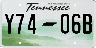 TN license plate Y7406B