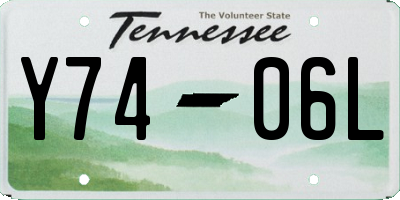 TN license plate Y7406L