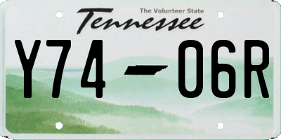 TN license plate Y7406R