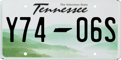 TN license plate Y7406S