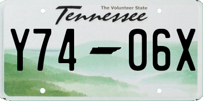 TN license plate Y7406X
